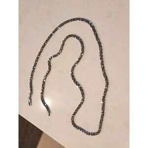 Karizia Spa KA 1772 Italy Sterling Silver Twisted Diamond Cut Necklace 30”
